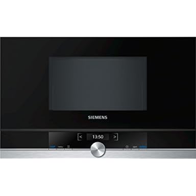 Siemens BF634LGS1 – Microondas (1220W, 59,4 cm, 31,8 cm, 38,2 cm) Negro, Acero inoxidable