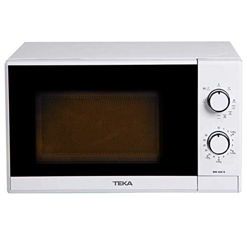 Teka - Microondas Mecánico, Modelo MW 225, Grill, 20 litros, 5 Niveles de potencia, 700 W, Color Blanco