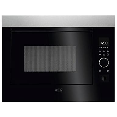 AEG – Horno a microondas MBE 2658d-m acabado inoxidable antihuellas y negro de 60 cm