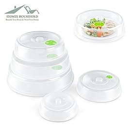 itomte nuevo conjunto de 5 tapas para platos de microondas, diferentes tamaños, aptos para lavavajillas