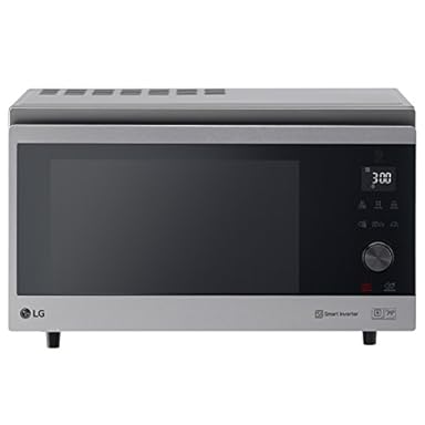 LG MJ3965ACS Horno microondas 4 en 1 Smart Inverter, convección máxima 1850 W, grill 950 W, microondas 1100 W y 39 l de capacidad, acero Inoxidable