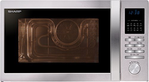 Sharp-R-822STWE-Encimera-Microondas-Encimera-Microondas-combinado-25-L-900-W-Botones-Giratorio-Acero-inoxidable