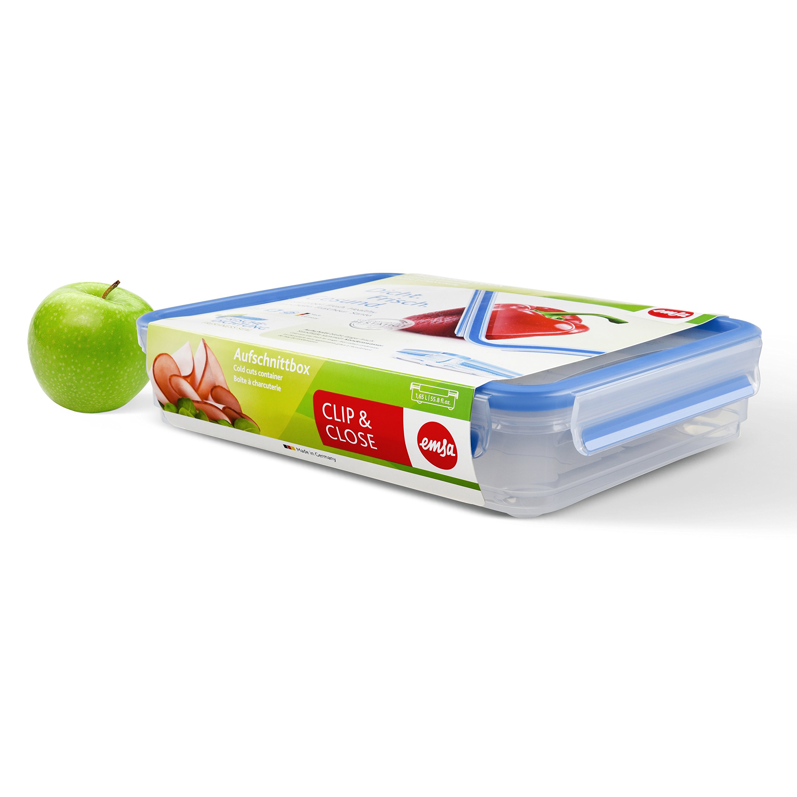 Emsa-Clip-Close-Conservador-Hermtico-de-Plstico-Rectangular-de-165-L-Transparente-y-Azul